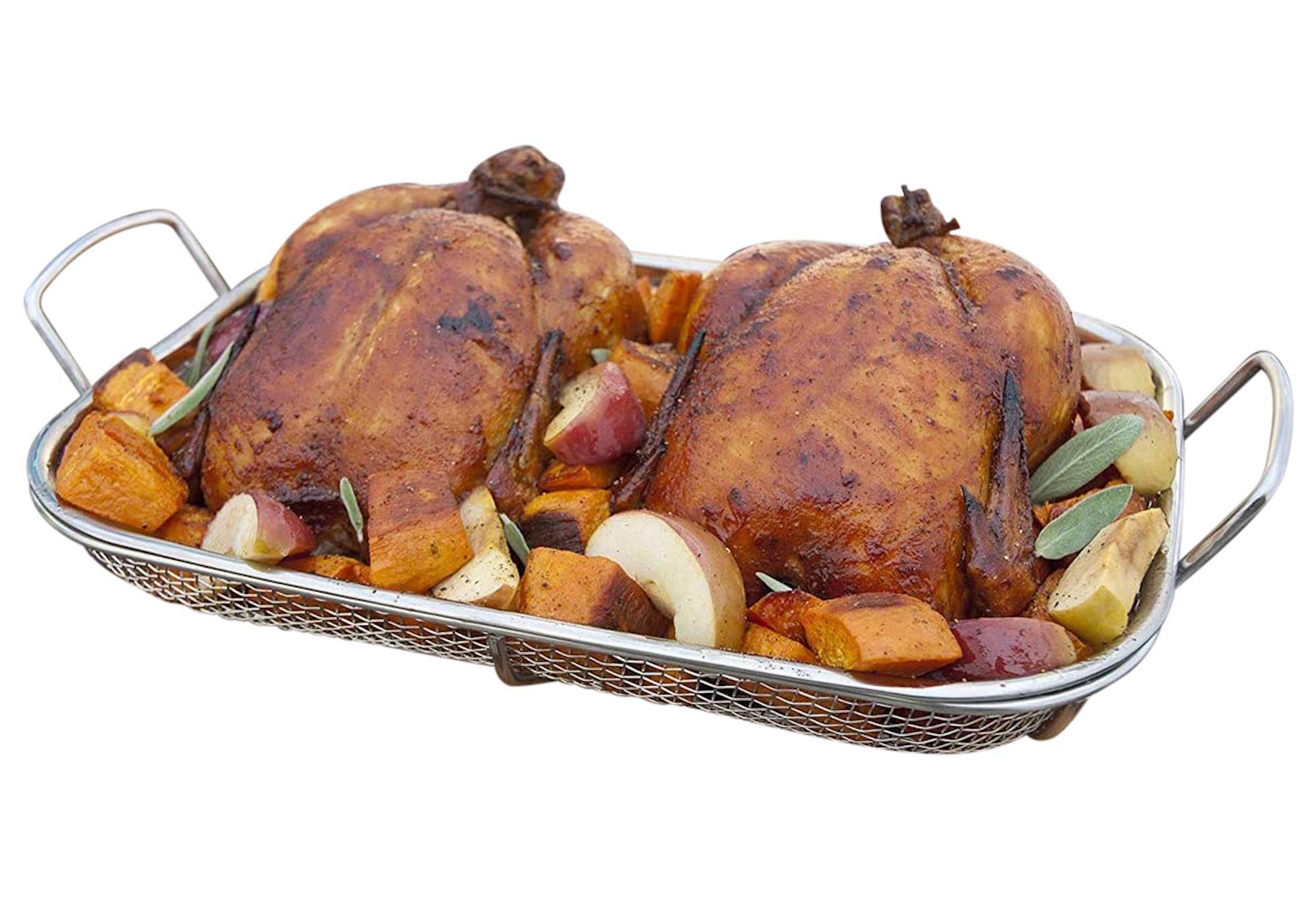 Fox Run Brands – wholesale Basket – Outset Stainless Steel Roasting Basket, 17.25" x 11.25" x 4"3