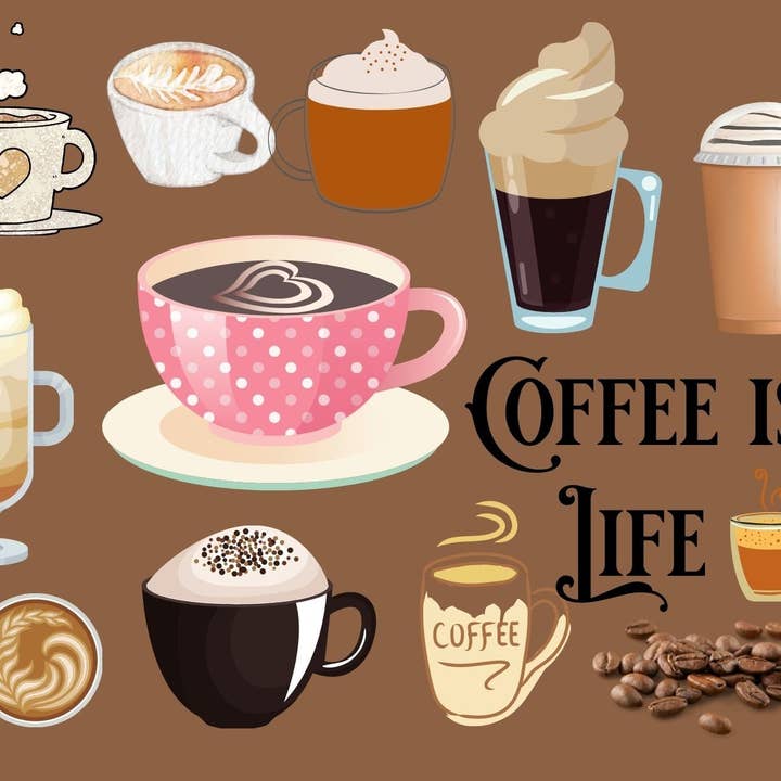 Koffie is Leven Ansichtkaart voor wholesale door Piles of Postcards