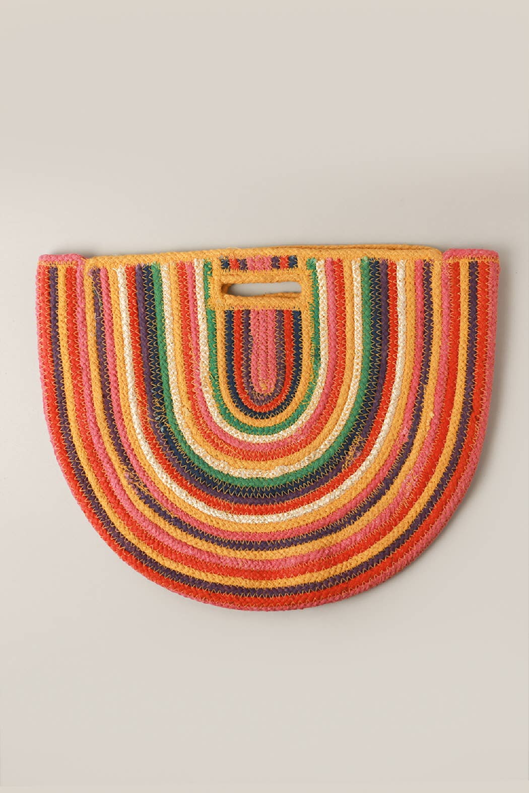 Fashion City - Vente Tote bag – femme - Sac fourre-tout rond rayé arc-en-ciel7