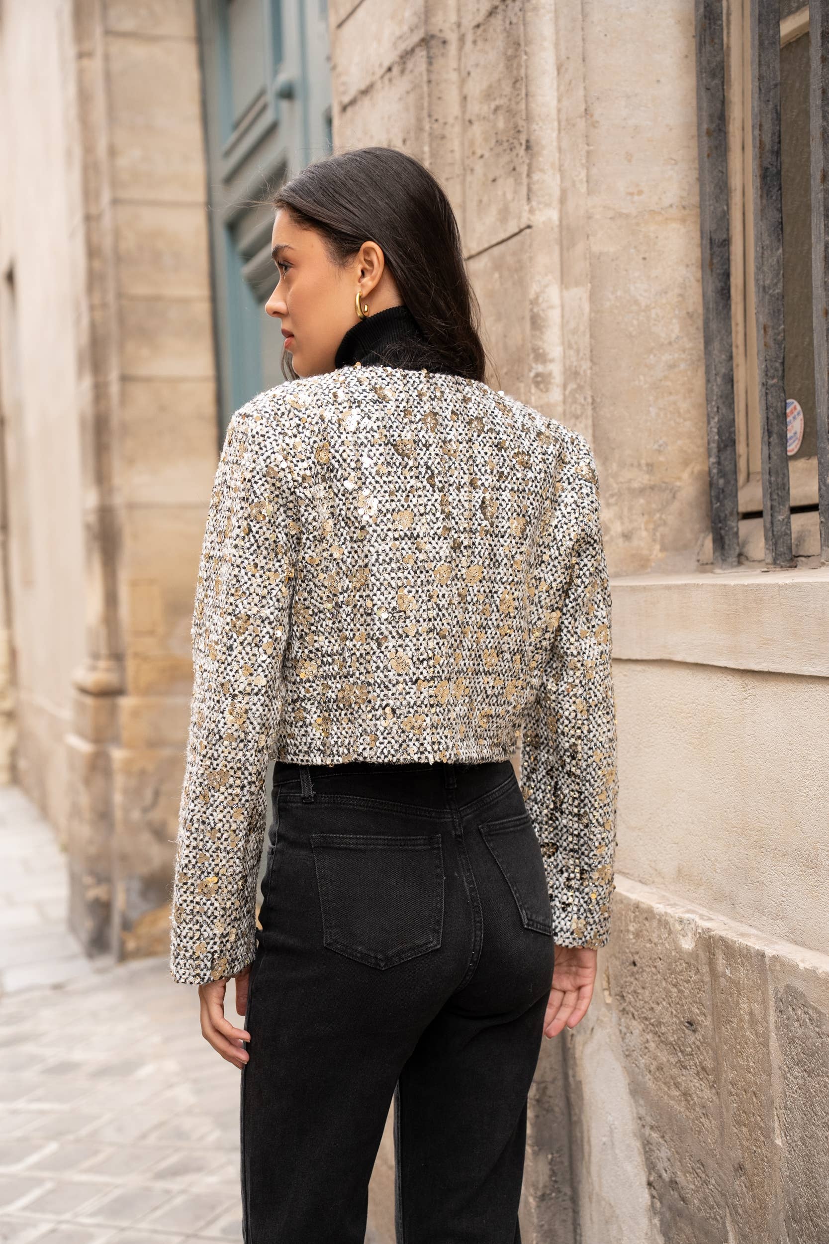 CHOKLATE PARIS - Wholesale Jacket - Women's - Jenny short sequin tweed jacket - CK08346-53