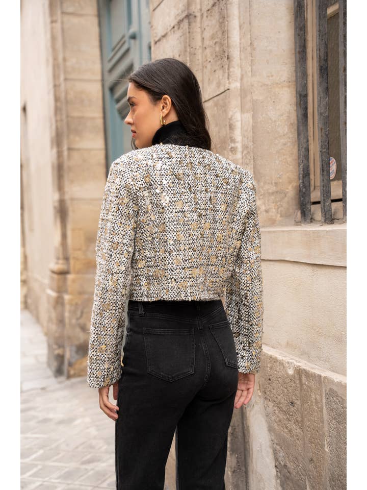 CHOKLATE PARIS - Wholesale Jacket – Women's - Jenny short sequin tweed jacket - CK08346-53