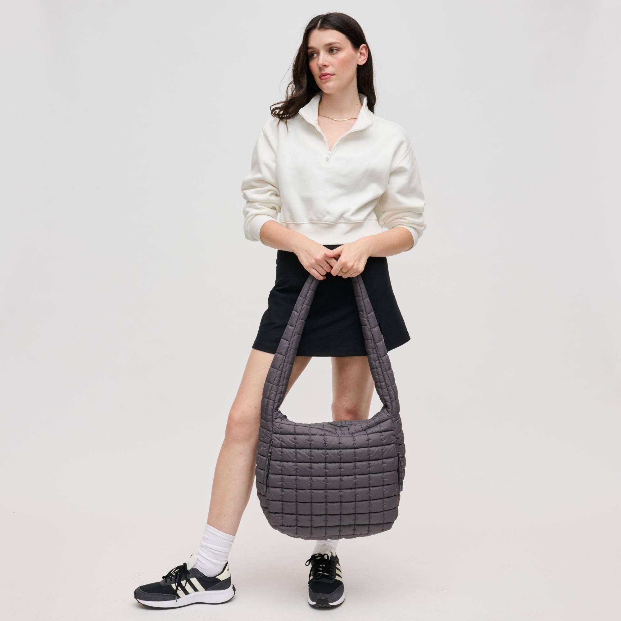 Urban Expressions - Vente Sac porté épaule – femme - Sac hobo matelassé en nylon Leda59