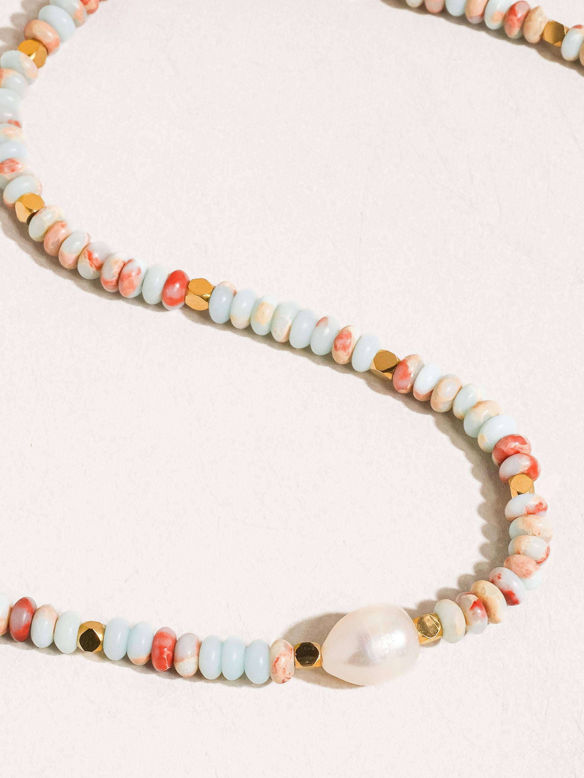 Multi Colored Swank Non-Tarnish Boho Beaded Pearl Necklace for wholesale on Faire3
