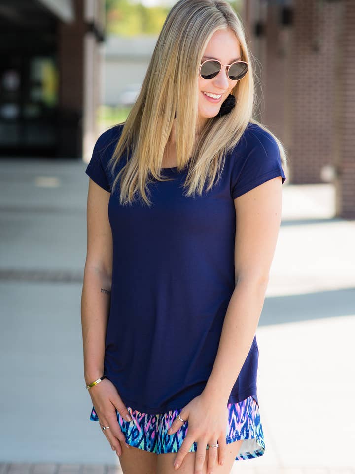 Navy Favorite Tee for wholesale by Vivette Apparel