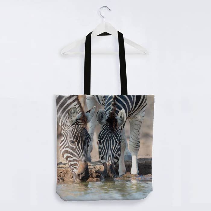 Zebra Tote Bag for wholesale by Mac & Bean Designs
