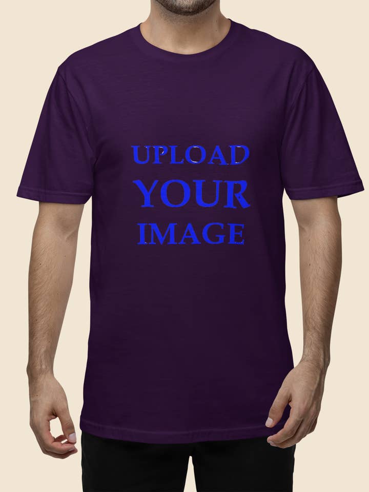 Camiseta morada unisex Gildan 64000, imprime tu diseño para venta al por mayor de Tshirtplus