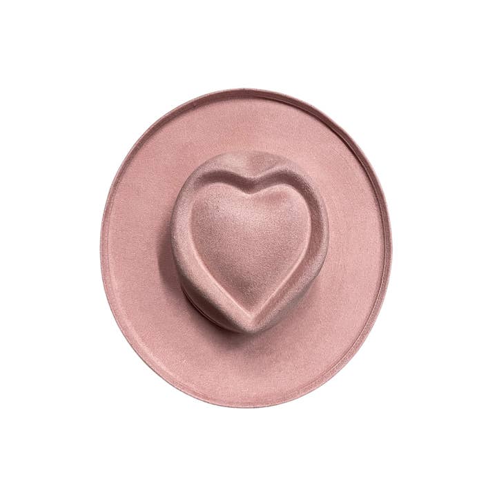 The Modern Cactus Co - Wholesale Fedora - Unisex - Vegan Suede Pencil Curl Brim Sweetheart Crown Fedora Hats12