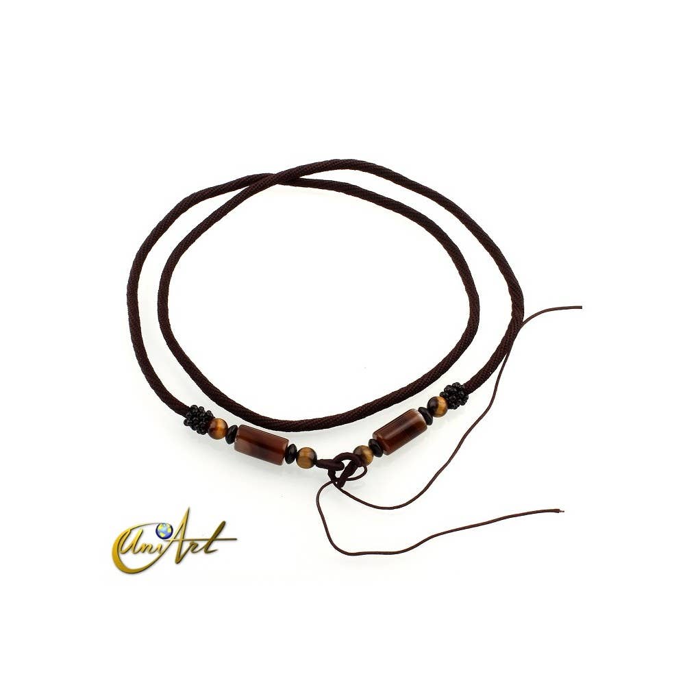 UniArt - Wholesale Beaded/Pearl Necklace - Cord with Agate and Tiger Eye0