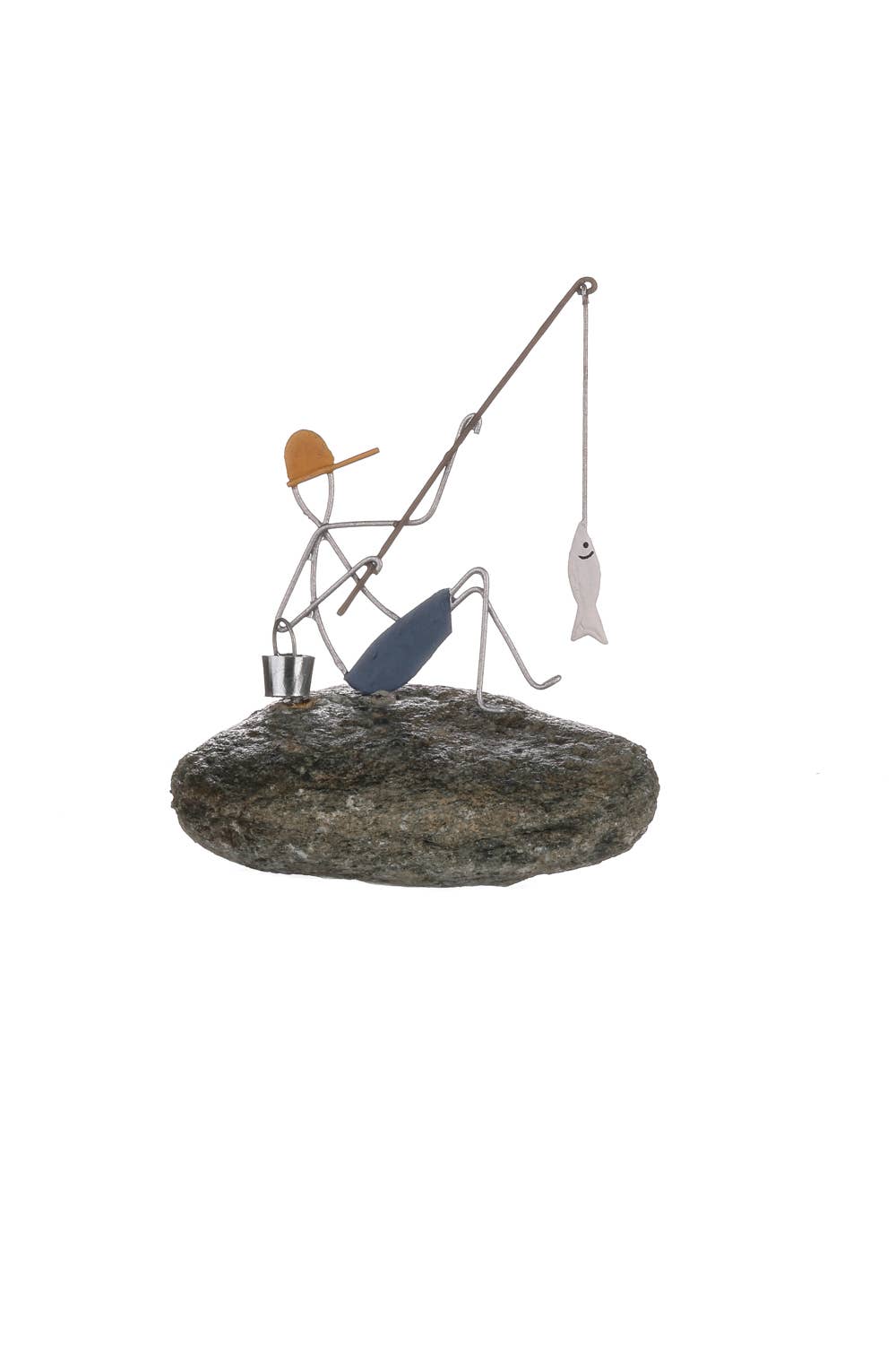 Shoeless Joe Ltd – wholesale Decorative tabletop object – Fishing On Pebble0