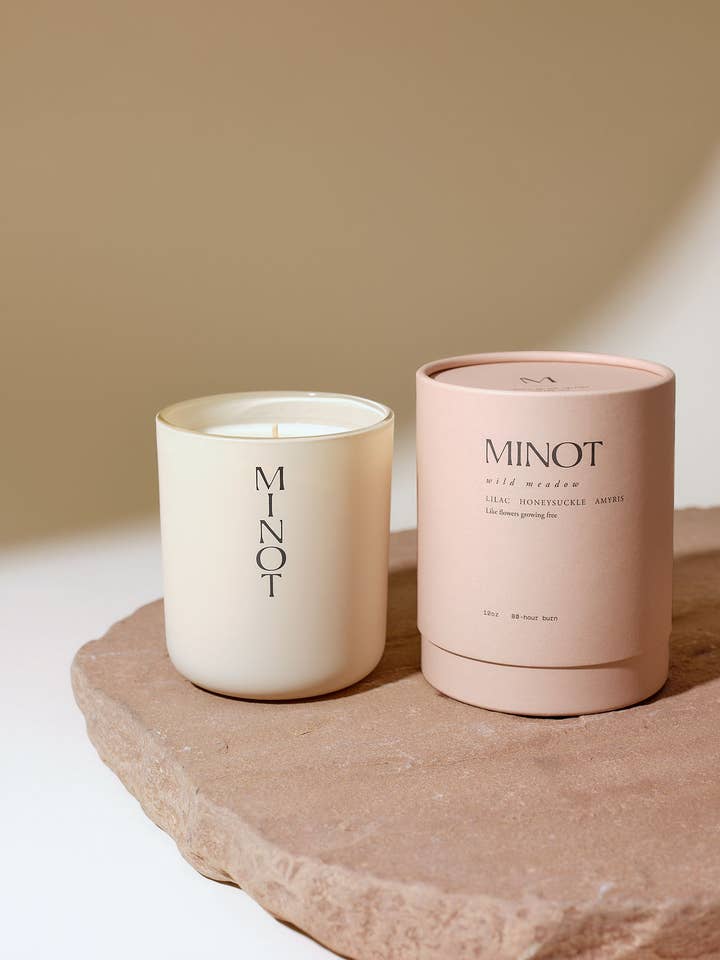 Wild Meadow - Luxury Non-toxic Soy Candle, 12 oz. for wholesale by Minot