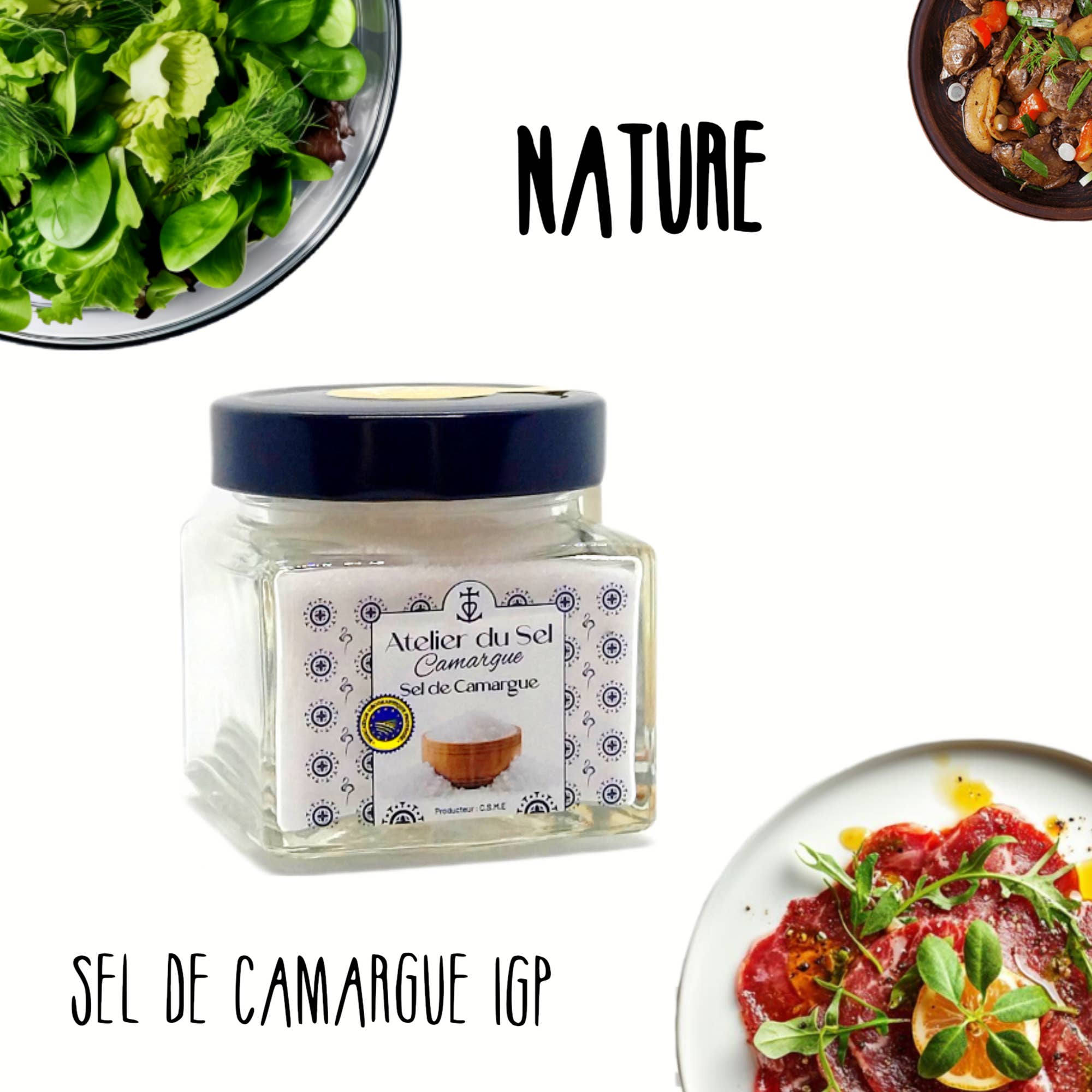 Atelier du Sel Camargue - Wholesale Salt - Nature Camargue salt - 200g
