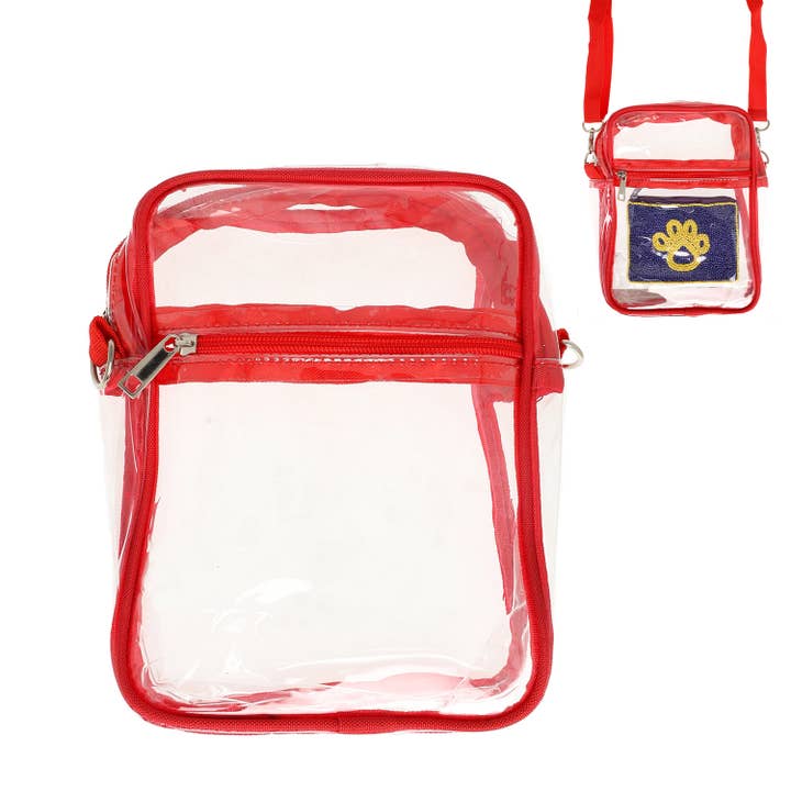 SP Sophia Collection - Wholesale Crossbody Bag - Women's - Transparent Water-Resistant Stadium Clear Crossbody Bag2