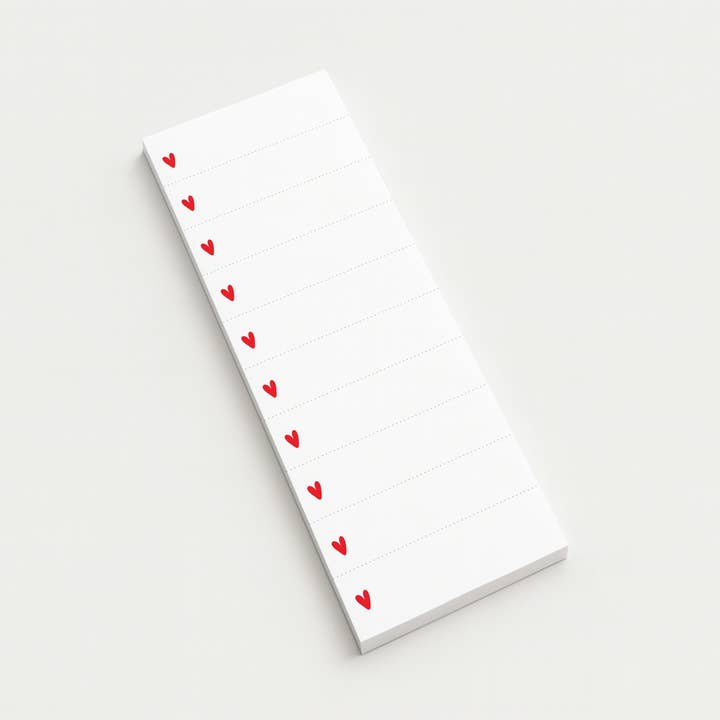 Hearts & Dotted Lines Notepad for wholesale by Enchanted Farie Designs