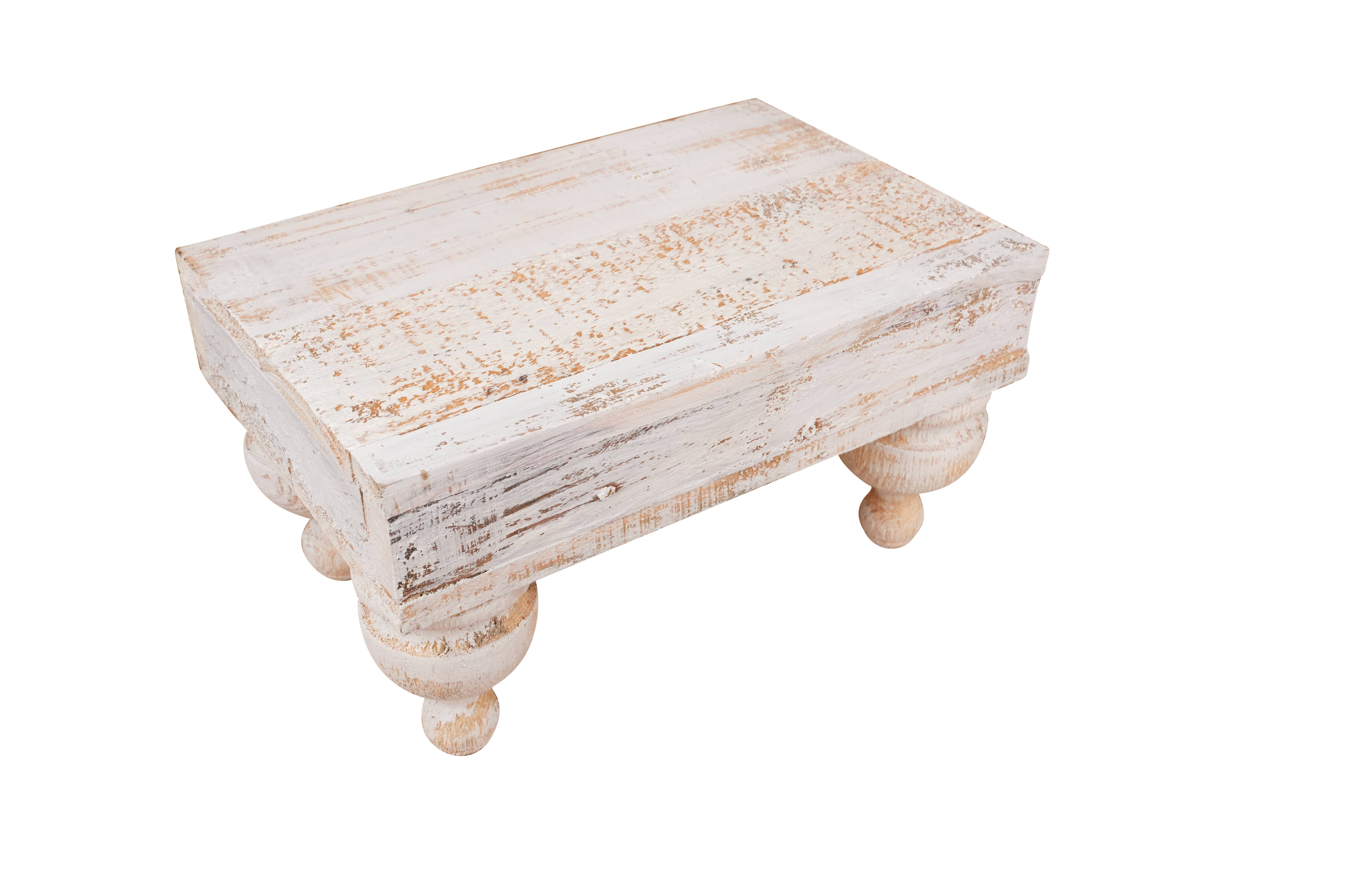 My Amigos Imports - Wholesale Retailer Display - Accessories -  Chula Cake Table Set-Display-Reclaimed Wood-Set 3-White
11