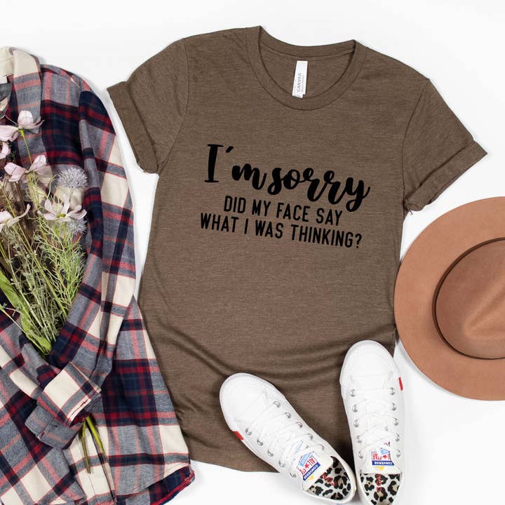 Titel: Ich-bin-sorry-Gesicht-Lesen-T-Shirt für den Großhandel von Daily Prints