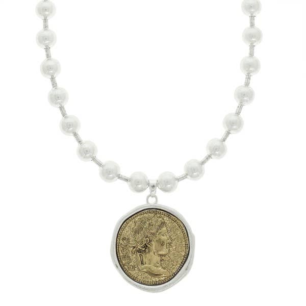 anbfashion - Wholesale Pendant/Charm Necklace - JULIUS CAESAR ROMAN COIN PENDANT NECKLACE N168751