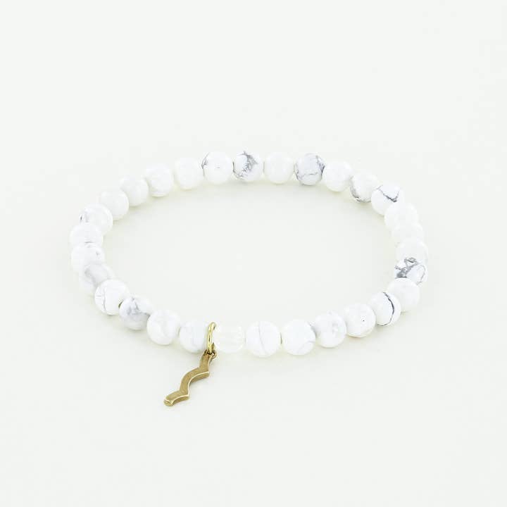 Sailormade - Wholesale Beaded Bracelet - Women's Rayminder UV Awareness Bracelet in Howlite