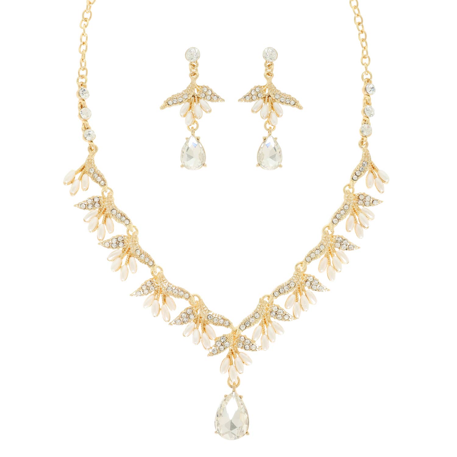 SP Sophia Collection - Vente Colliers à pendentif - Ensemble de colliers en forme de larme en forme de perle florale 0