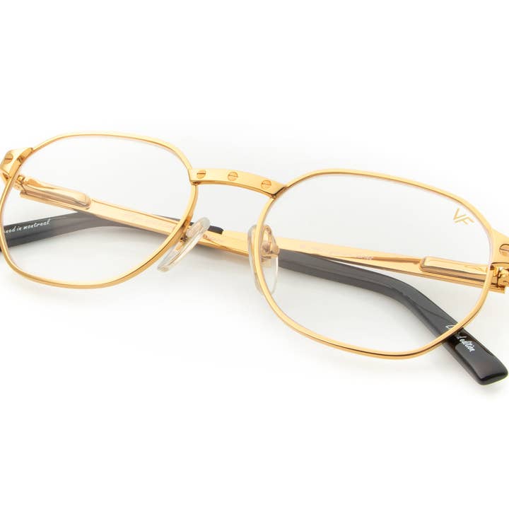 Love Kollektion: Detroit Player 24 Karat Gold (klar) für den Großhandel von Vintage Frames Company