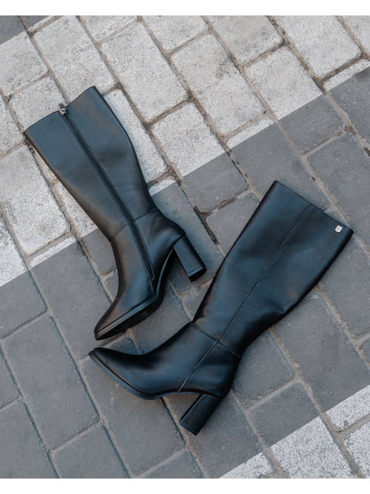 POPA - Wholesale Boots - Women's - Sinnara Black Leather High Boot10