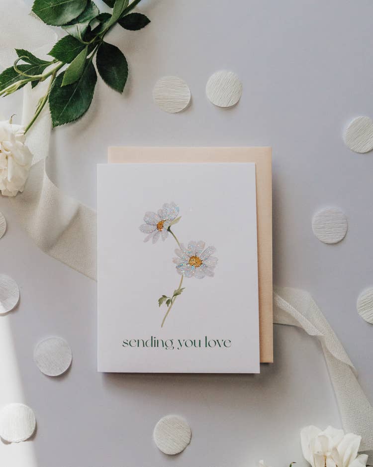 Lavender Vines - Wholesale Sympathy Card - 'Daisy Hug' Flower Sympathy Greeting Card1