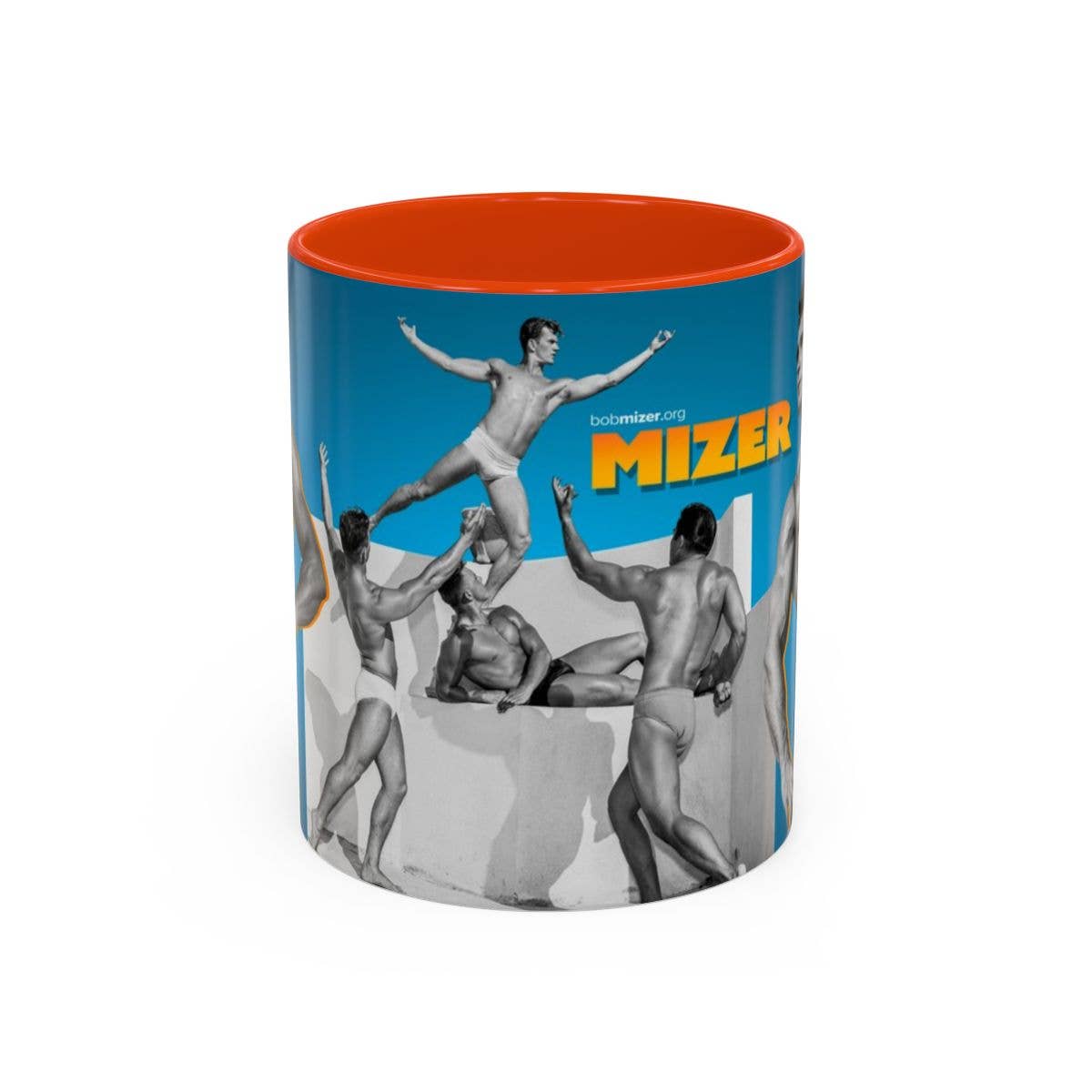 Peachy Kings / Kweer Cards - Wholesale Coffee mug - Mizer Muscle Mug (Gay 1950s Physique Pictorial Bodybuilders)1