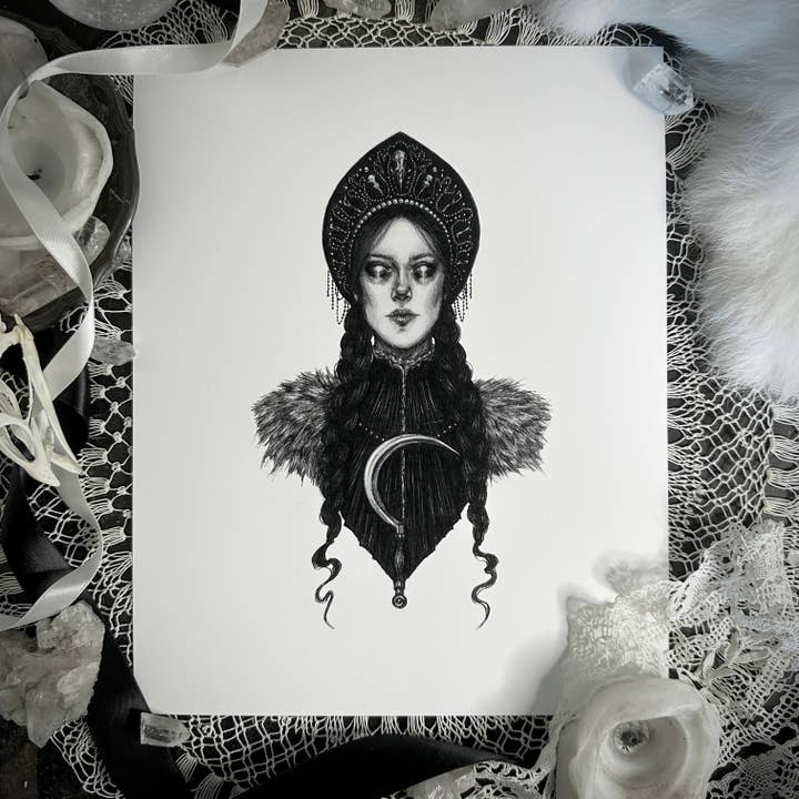 Morana Fine Art Print - Slavic Goddess of Winter & Death for wholesale by Caitlin McCarthy Art