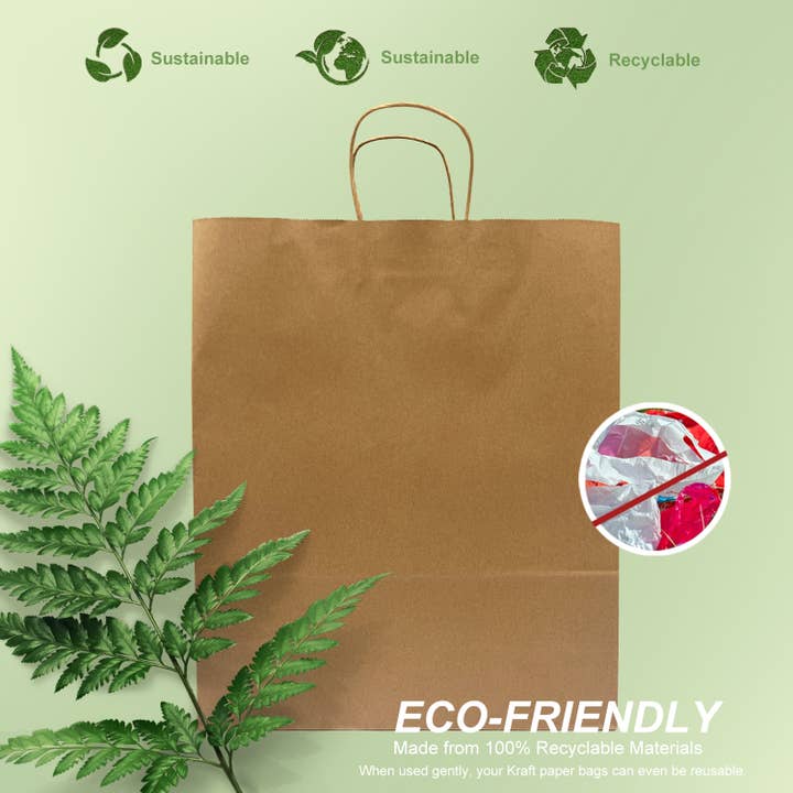 Kis Paper - Wholesale Gift Bag - Queen 16x6x19.25 inches Kraft Paper Bag Twist Handles