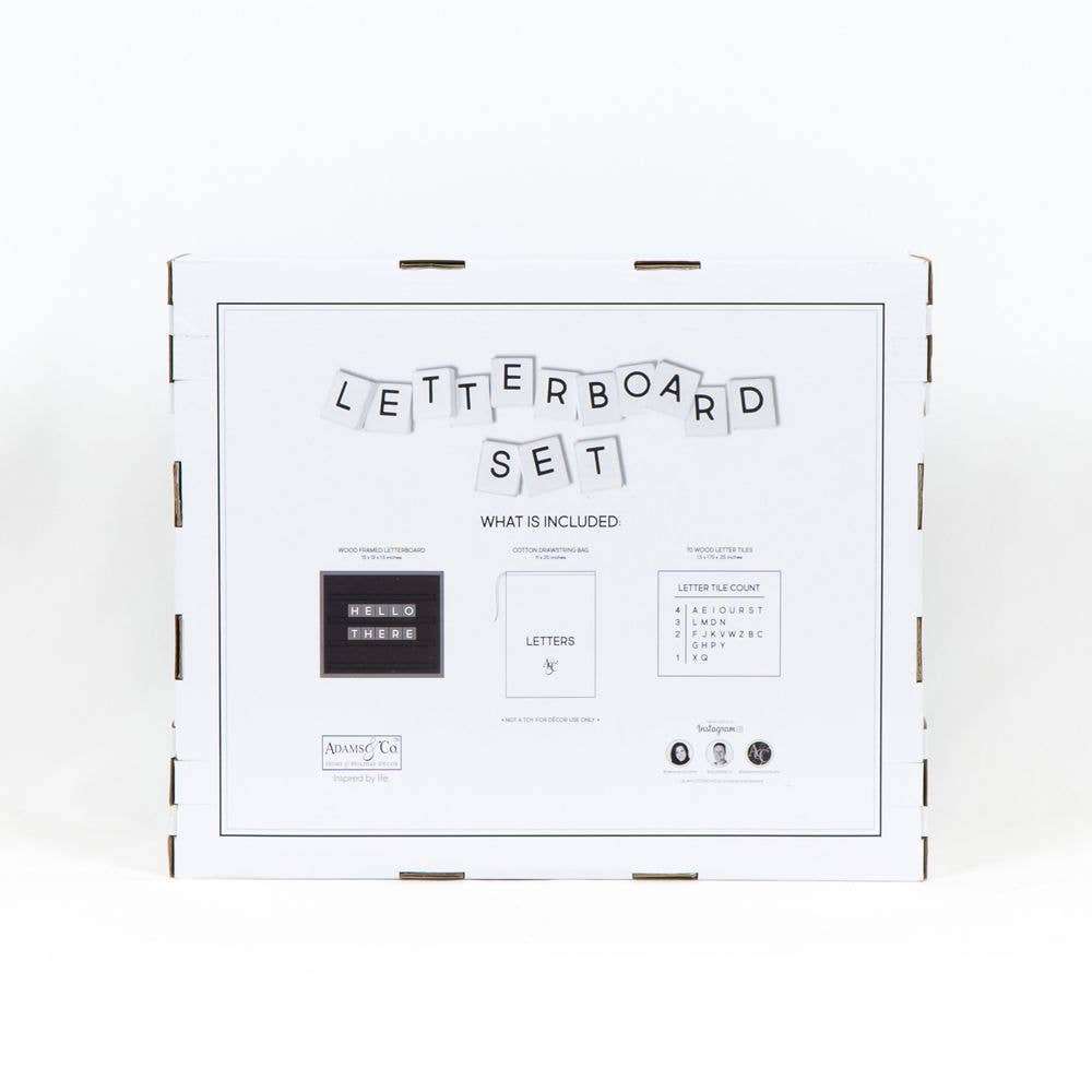 Devanie At Home (Formerly Adams & Co.) - Wholesale Sign - 15742 - 15x12 Letterboard Kit, (BOARD+NAT LETTERS 70 PC)3