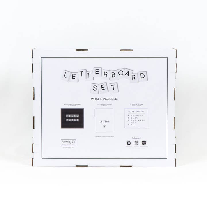 Devanie At Home (Formerly Adams & Co.) - Wholesale Sign - 15742 - 15x12 Letterboard Kit, (BOARD+NAT LETTERS 70 PC)3