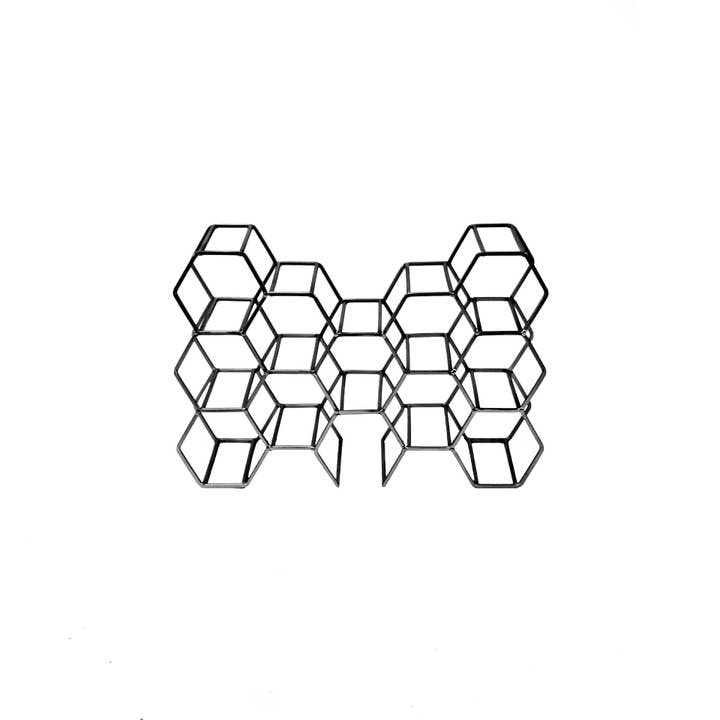 Housevitamin bv - Wholesale Wine Rack - HV Wine Rack - Metal - Black - 44,5x15,5x29cm