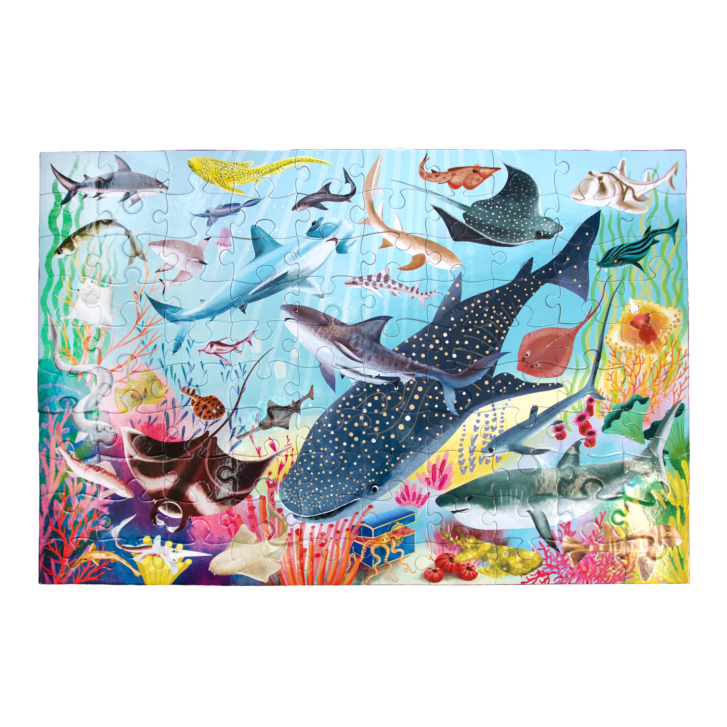 eeBoo - Wholesale Puzzle - Kids - Love of Sharks 100 Piece Puzzle2
