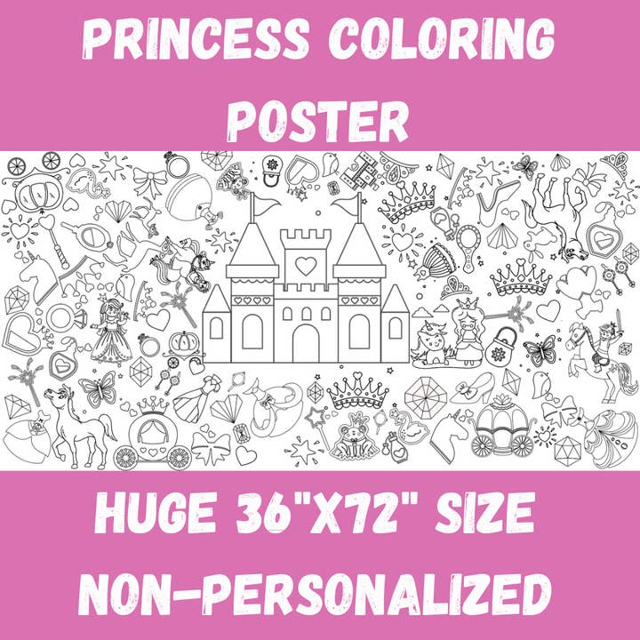 Creative Crayons Workshop – Großhandel Tischdecke zum Ausmalen – Kind & Baby – Prinzessin Mal-Tischdecke | Prinzessinnen Partydekoration