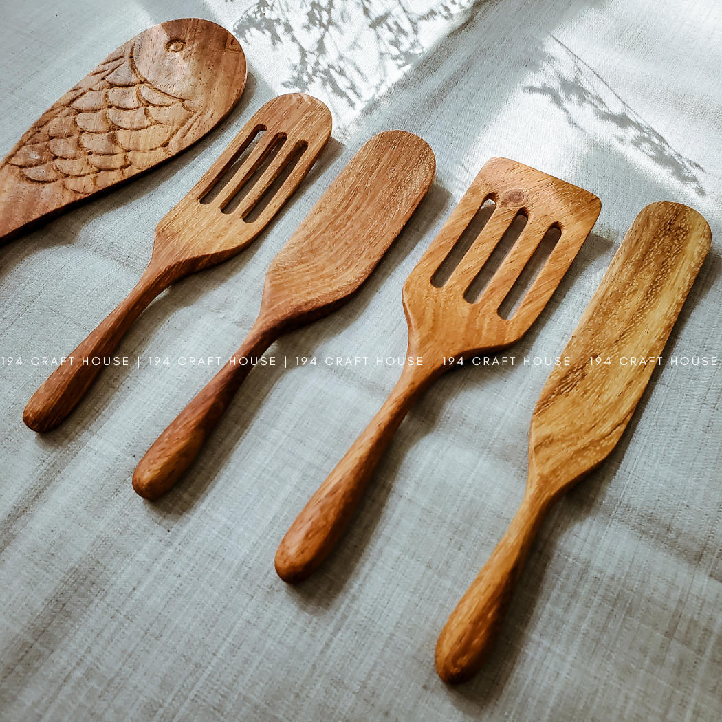 194 Craft House – wholesale Kitchen spoon – Handcarved Wooden Rice Spoon - Rice Paddle - Wooden Spatula3
