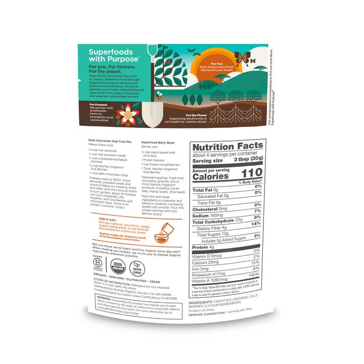 Navitas Organics - Wholesale Dried/Dehydrated Fruit - Goji Berries