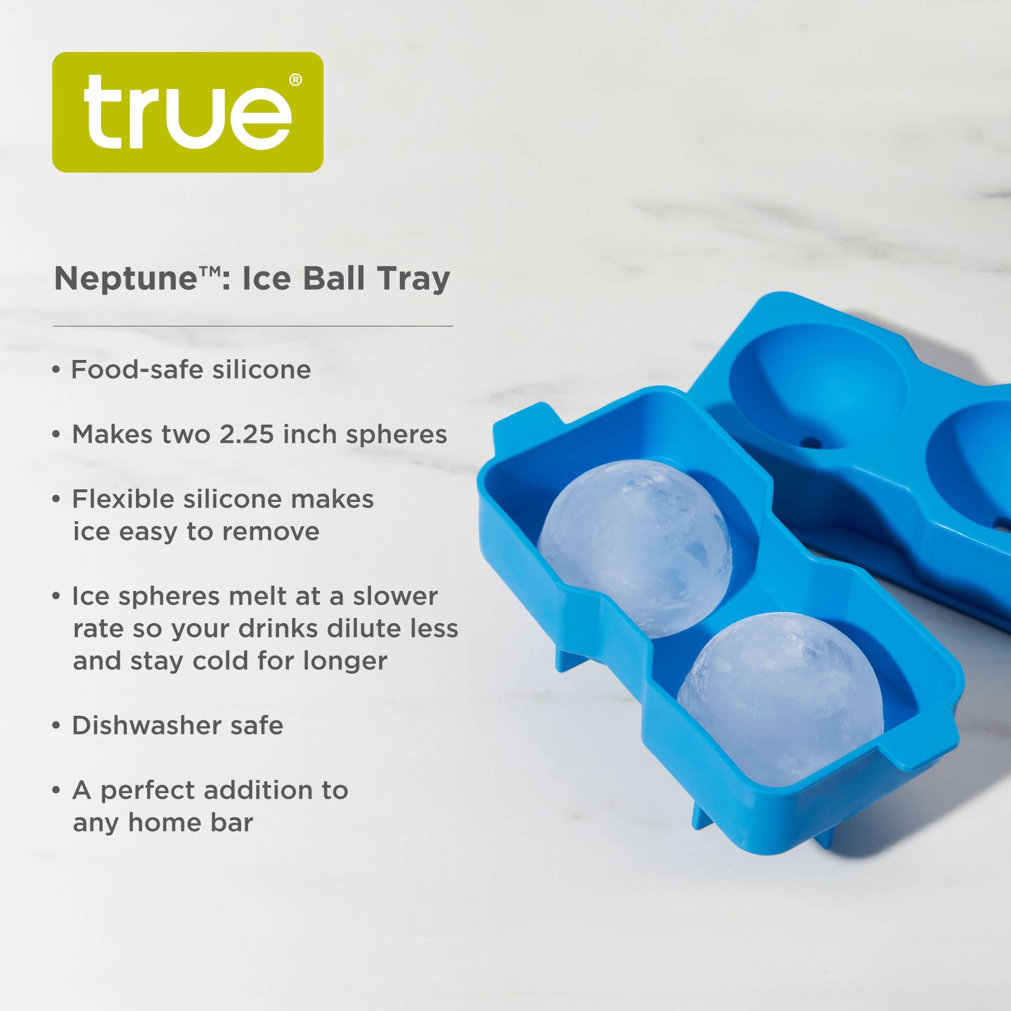 TRUE - Wholesale Ice Tray/Mold - Neptune Silicone 2.25 inch Ice Cube Spheres Mold4