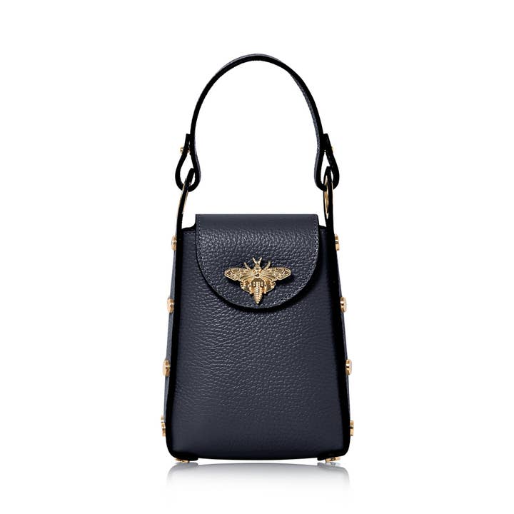MONTTE DI JINNE - Wholesale Crossbody bag – Women's - Italian Genuine Leather Mini Bee Bag with Gold Chain Strap9