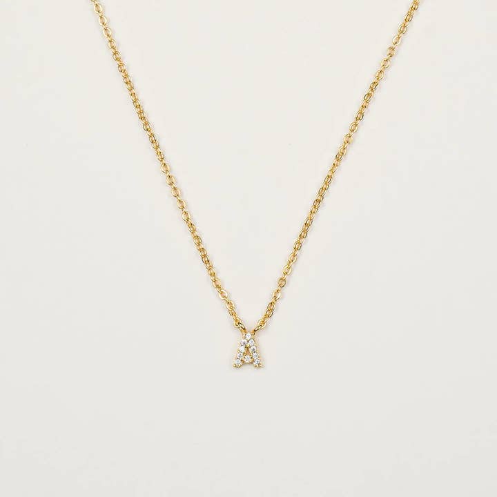 Brenda Grands Jewelry - Wholesale Jewelry Set - 18K Gold Dainty Shiny Initial Necklace - Set of 167