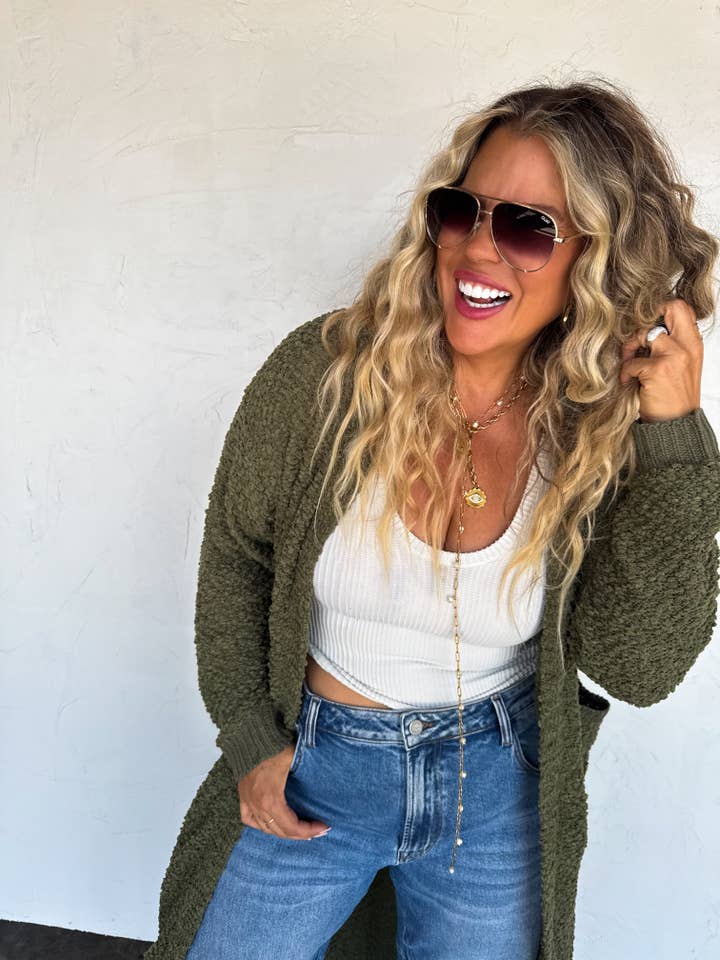 BLAKELEY - Wholesale Cardigan - Women's - POPPY KNIT POPCORN CARDIGAN11