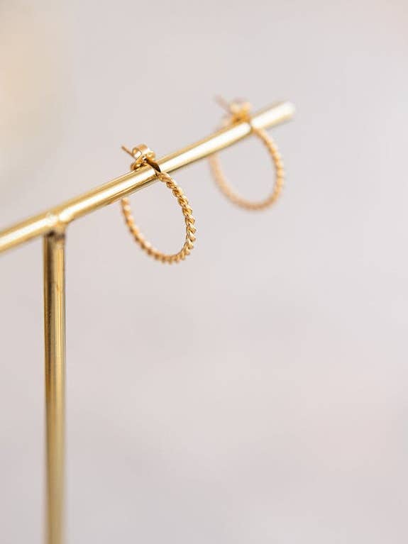 Cordelières n°2 mini hoop earrings for wholesale by Sissi100fils Bijoux