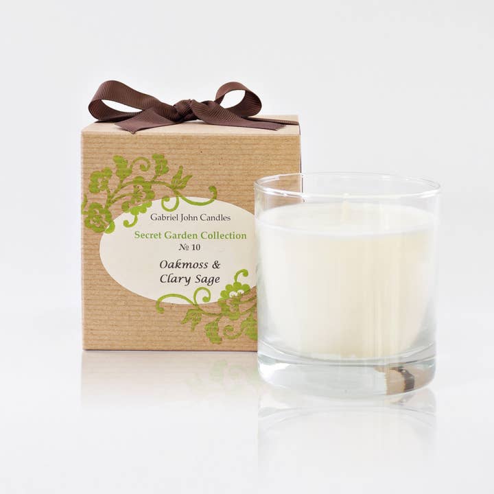 Oakmoss and Clary Sage Candle for wholesale by Gabriel John Candles