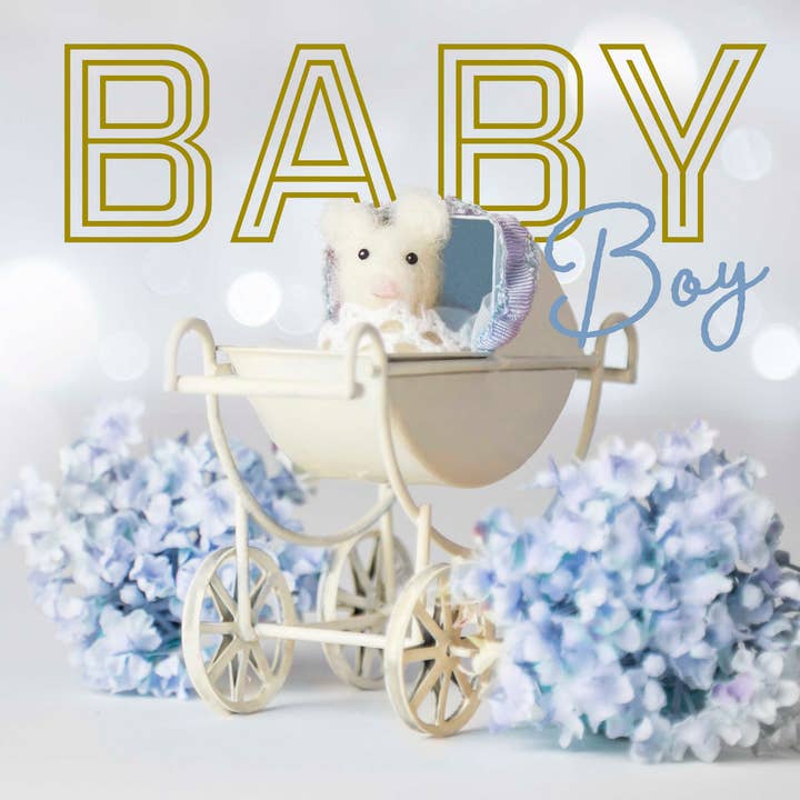 New Baby Boy - Greetings Card for wholesale by Maddy's Mice