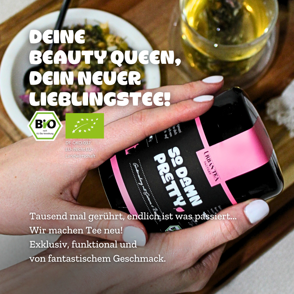 Urban Tea Factory - Wholesale Losse thee - So Damn Pretty - groene theemix met guarana en rozenblaadjes - 100 g - bio3