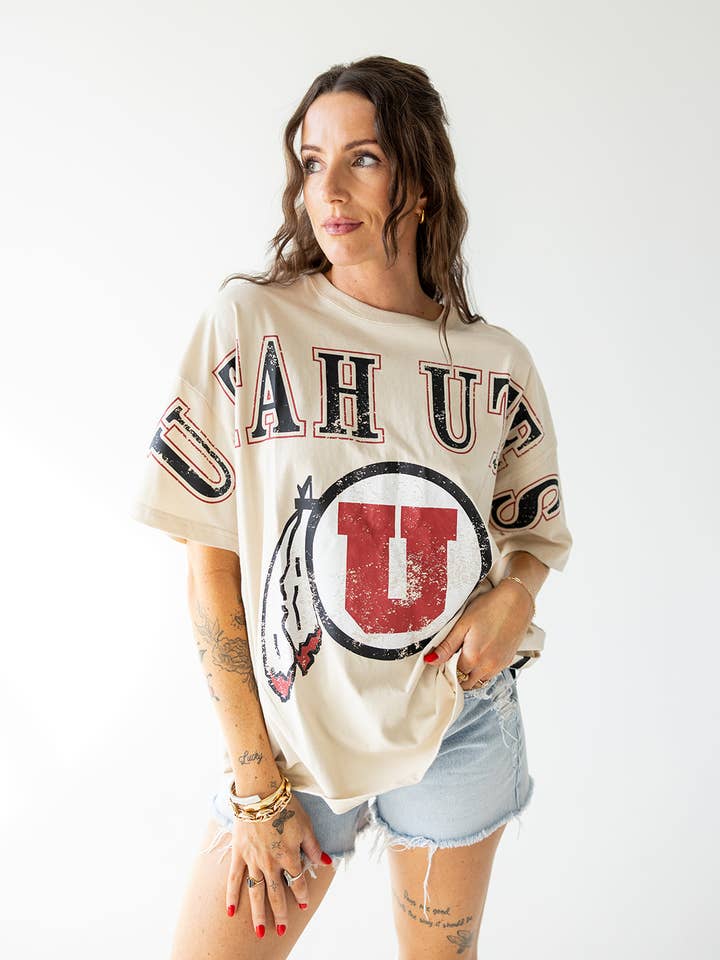 Camiseta de Banda Sobredimensionada Utah Southern Split para venta al por mayor de Gameday Social Apparel Co.®