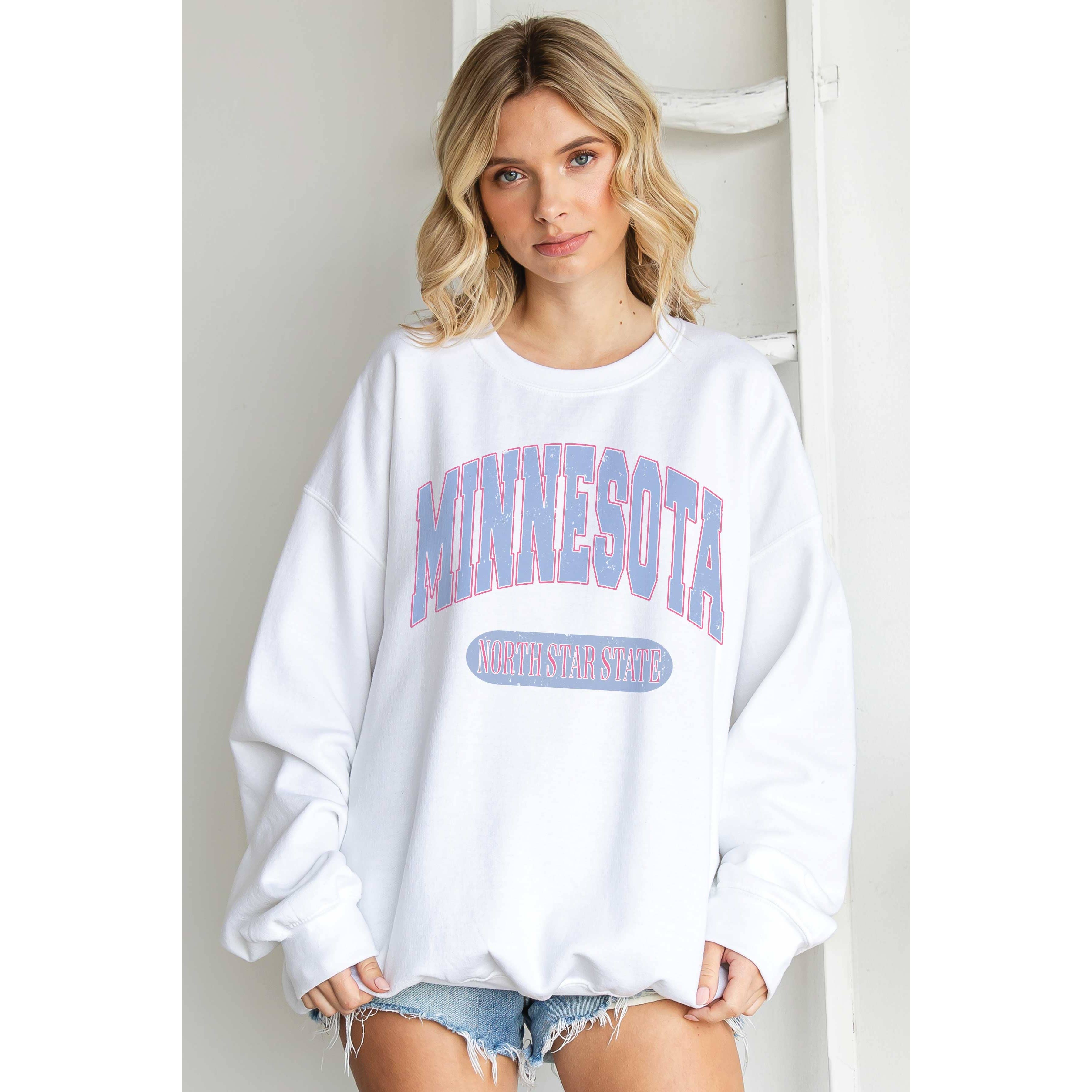 BLUME & CO. – wholesale Graphic sweatshirt – Women’s – MINNESOTA NORTH STAR STATE Oversized Crewneck1