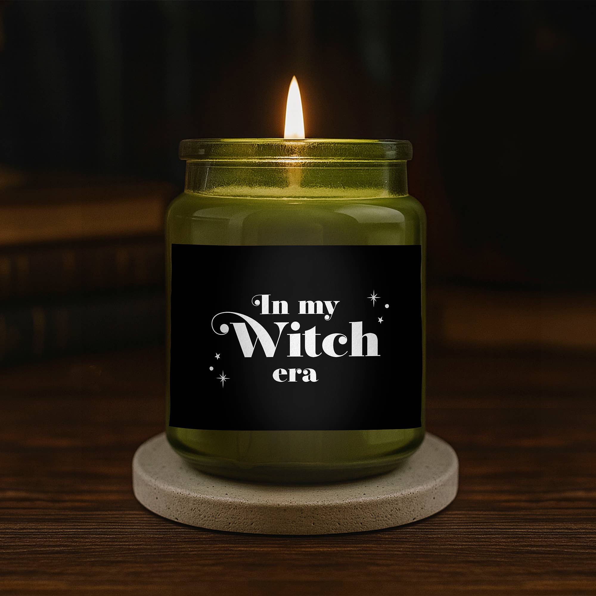CGB Giftware - Wholesale Jar/filled candle - 'In My Witch Era' Large Green Jar Candle In Gift Box 0