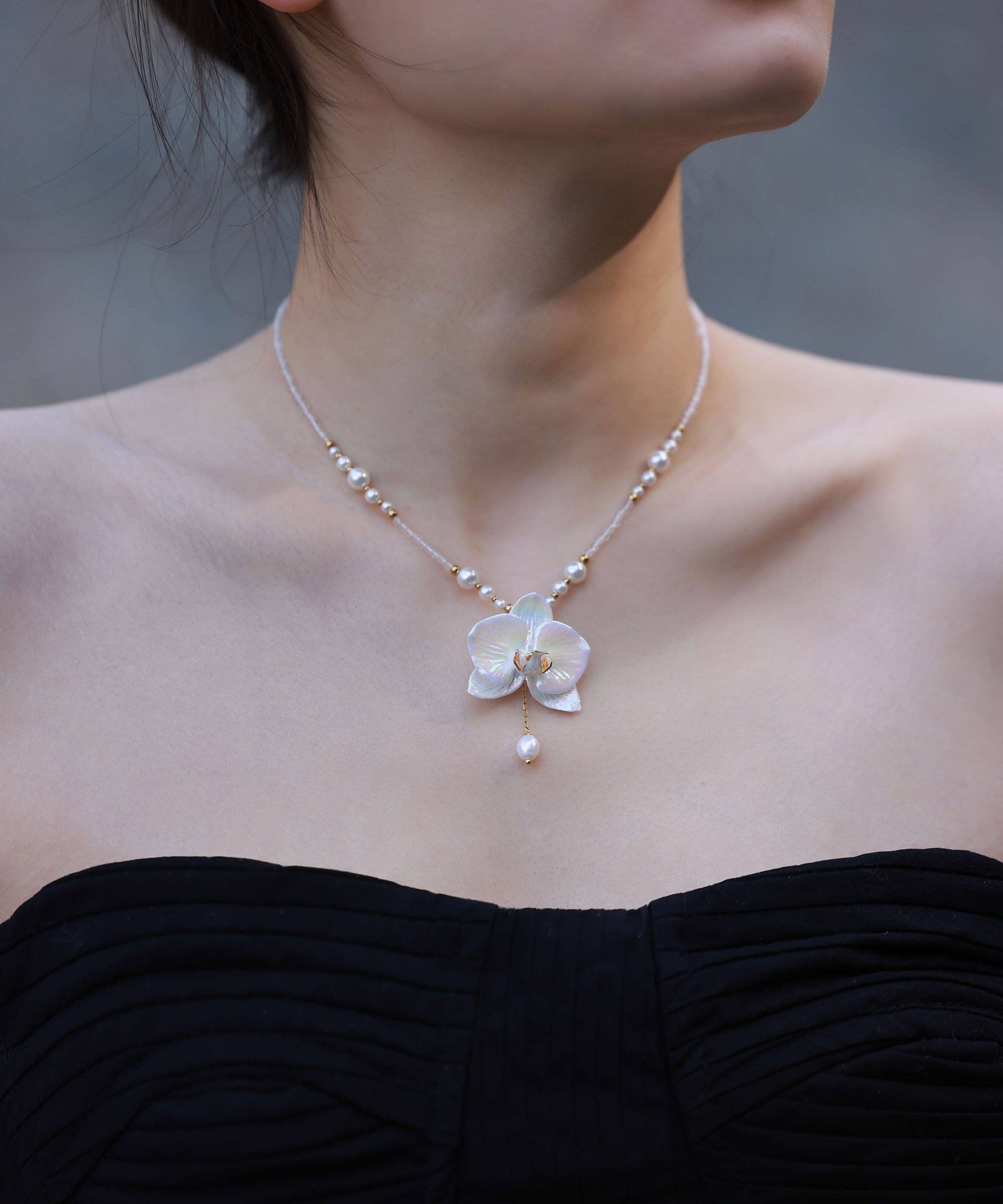 Vermilion Collection - Venta al por mayor Broches - Accesorios de cerámica YIHE "Orquídea polilla"13