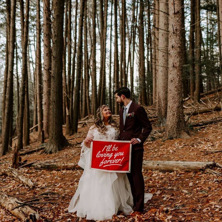 Oxford Pennant - Wholesale Flag - I'll Be Loving You Forever Camp Flag3