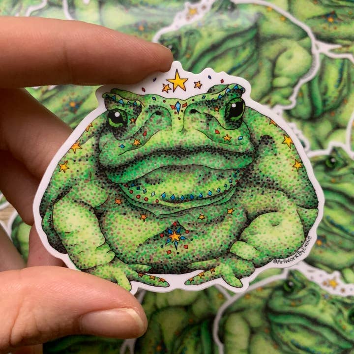 Toad Prince Sticker for wholesale by Artwork By Emilie