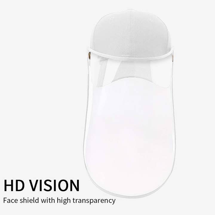 SOGA International Pty Ltd - Wholesale Protective face mask/shield - Outdoor Hat Face Shield Adult White2